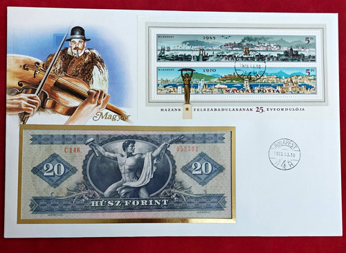 Banknotenbrief ungarn 20 - -,