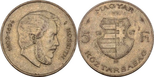 Ungarn forint 1947 - 5, silber