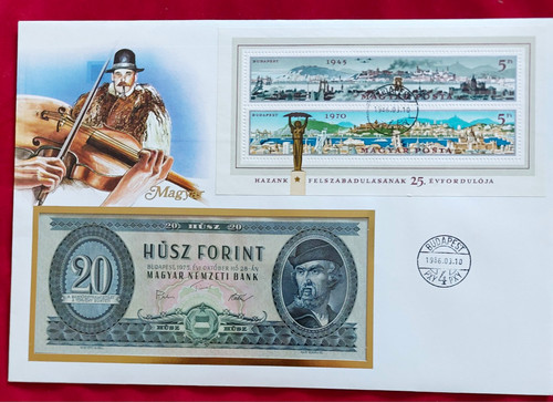 Banknotenbrief ungarn 20 - -,
